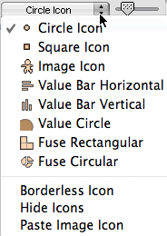 Icon type menu